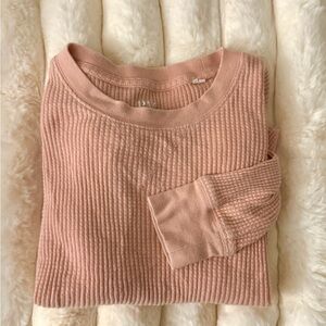 Vintage Pink Waffle long sleeve